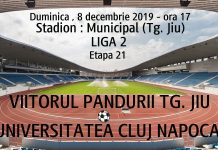ACS Viitorul Pandurii Târgu Jiu, ultimul meci din 2019 pe ”Municipal”